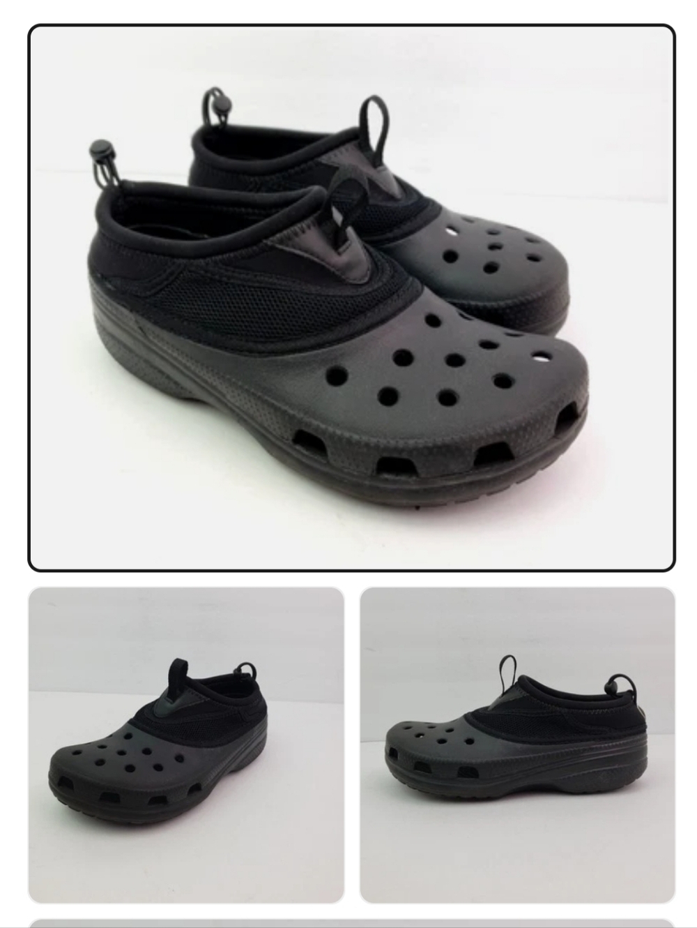 Crocs Boulder Colorado Classic Womens Sz 11 Mens Sz 9 Black Water Clog Shoes